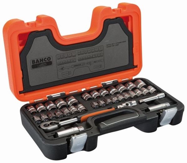 Bahco Steckschlüssel-Satz 3/8", 38-teilig, S380, 7314150168934