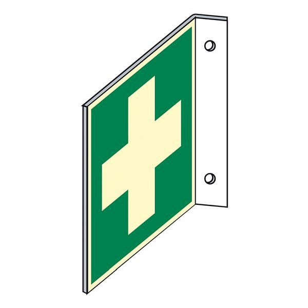 WERO Rettungszeichen: Erste Hilfe, ISO 7010, Kunststoff, Fahne, 290174