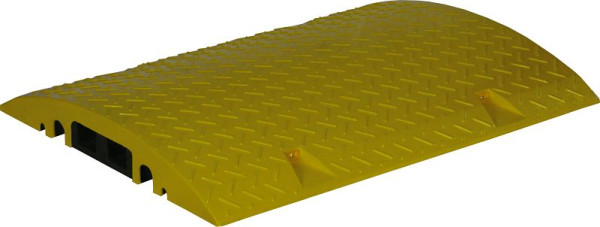 Schake Kabelbrücke 800x600x80mm, gelb aus Recyclingmaterial mit 6 Durchlasskanälen, 339381