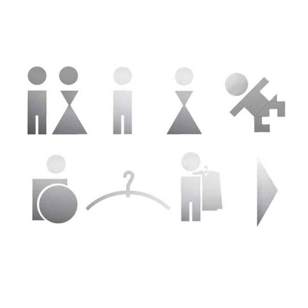 Stein HGS Piktogramm -Phos-, Dame und Herr, 95x110x2mm, pk1101