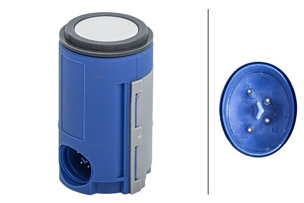 HELLA Sensor, Einparkhilfe, zylindrisch, 4-polig, gesteckt, lackierbar, mit Befestigungsring, 6PX 358 141-501