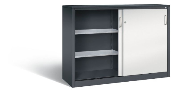 C+P Schiebetürenschrank Acurado, H1200xB1600xT500mm, Farbe: Schwarzgrau / Lichtgrau, 2157-092 S10010