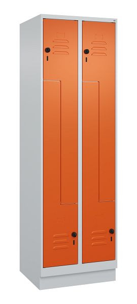 C+P Z-Spind Classic PLUS, C Z-Spind, Classic PLUS, Sockel, 4 Abteile, 1950x600x500mm, 7035/2004, Drehriegel, 080023-204 S10030