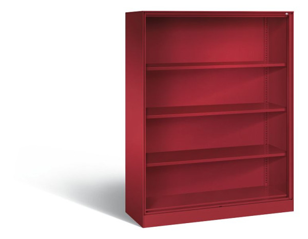 C+P Büroregal Asisto, H1635xB1200xT435mm, Farbe: Rubinrot, 4 OH, 140011-000 S10017