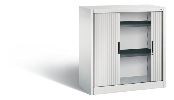 C+P Sideboard mit Rollladen Omnispace, H1030xB1000xT420mm, Farbe: Lichtgrau, Griffmulde, 2 OH, 3242-00 S10081