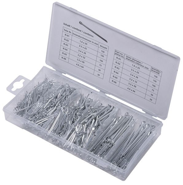 SW-Stahl Splinte-Sortiment, 555-teilig, gerade, S8048, 4033592031608