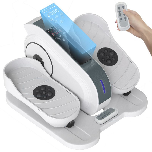 SPORTNOW Sitzpedaltrainer, Mini-Ellipsen-Trainer mit LCD-Monitor, Fernbedienung, 10 einstellbare Geschwindigkeitsstufen, A90-386V90WT