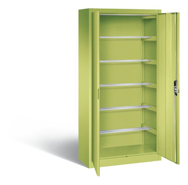 C+P Büroschrank Acurado, H1950xB930xT400mm, Farbe: Viridingrün / Viridingrün, Muldengriff, 9260-600 S10388