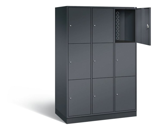 C+P XL-Schließfachschrank Intro, H1950xB1220xT590mm, Farbe: Schwarzgrau, 8370-303 S10065