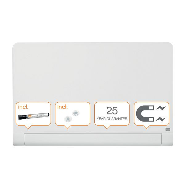 Nobo Impression Pro Whiteboard Glas Widescreen 45" mit abgerundeten Ecken, 1905191