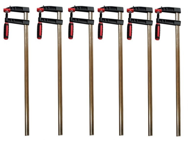 VaGo-Tools Profi Schraubzwinge 150x50 mm Zwinge Leimzwinge Klemmzwinge Temperguss, VE: 6 Stück, 220x001x6_dv