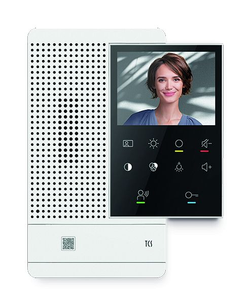 TCS Türkontrollsystem Video Innenstation zum Freisprechen Serie SENSO PRO AP weiß, IVWM7000-0140