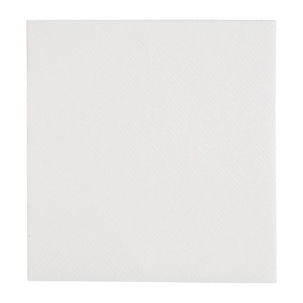 Fiesta Recycelbare Premium Tablin Cocktail Serviette Weiß 24x24cm (2400 Stück), FE262