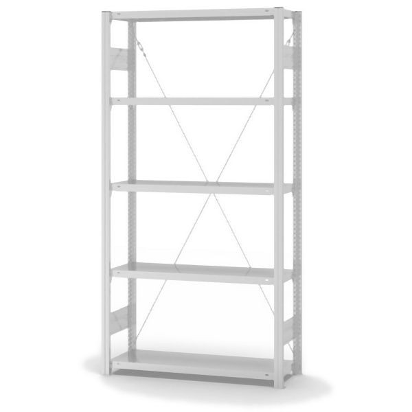 hofe AntiBac Grundregal, zerlegt, 5 Böden 2000 x 300 x 1000 mm, Antibakterielle Beschichtung in weiß (ähnlich RAL 9016), HKG20310ANT