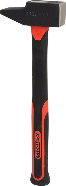 KS Tools Schlosserhammer, Fiberglasstiel, französische Form, 1000g, 142.1101