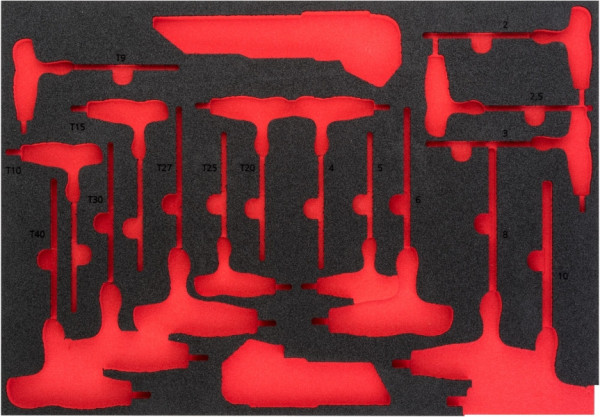 VIGOR 2-Komponenten Weichschaum-Einlagen, Einlagenmaß / Schubladengröße: L (563 x 393 x 35 mm), Verwendung: V5175, V5175-L