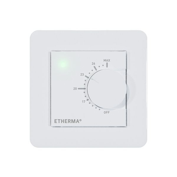 Etherma eTWIST BASIC Dreh-Thermostat mit App-Funktion, Drehrad, 16 A, 5-28°C, 41278