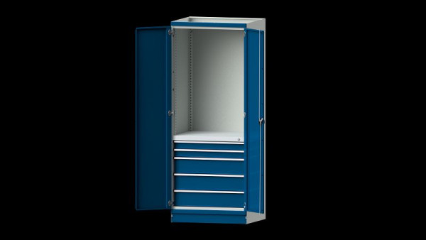 ANKE Werkbänke Basisschrank modulares Schranksystem, Modell 2410, 865 x 720 x 2200 mm, RAL 7035/5010, 631.131