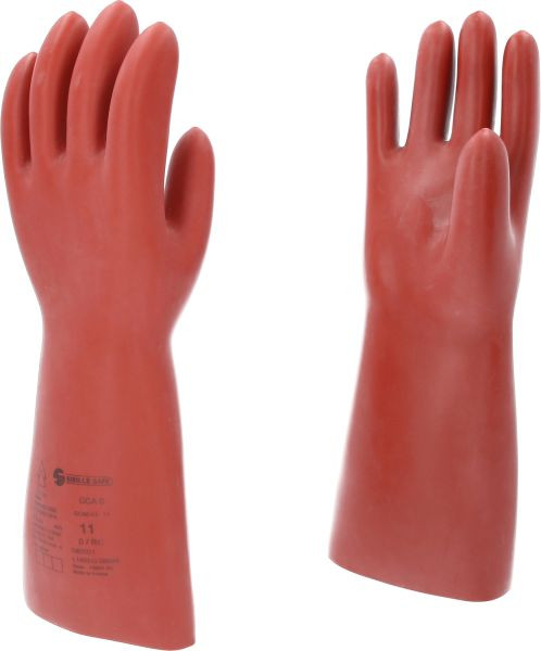 KS Tools Elektriker-Schutzhandschuh mit mechanischen und thermischen Schutz, Größe 11, Klasse 0, rot, Länge: 410 mm, 117.0008
