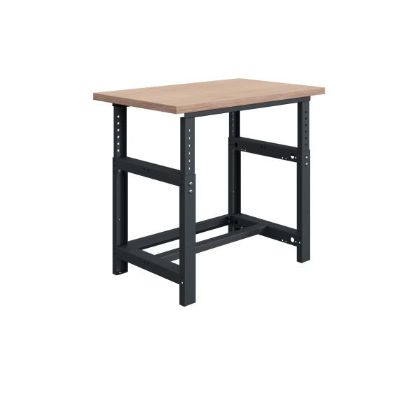 SOFAME SI Werkbank, mechanisch höhenverstellbar, B 1800 x T 750 x H 780 bis 1060 mm, Multiplex-Arbeitsplatte 40 mm, Anthrazitgrau RAL 7016, W010010031GA