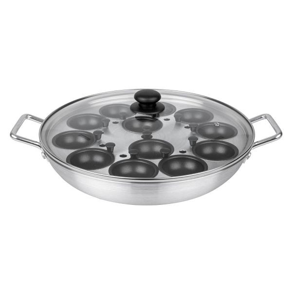 Vogue Aluminium Eier-Pochier-Topf, Material: Aluminium, Abmessungen: 35(Ø) cm, Fassungsvermögen: 12 Eier, HT975