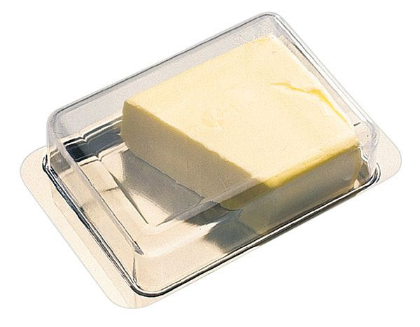 APS Kühlschrank-Butterdose, 16 x 9,5 cm, Höhe: 5,5 cm, 18/0 Edelstahl, aromadichter Deckel, 00063