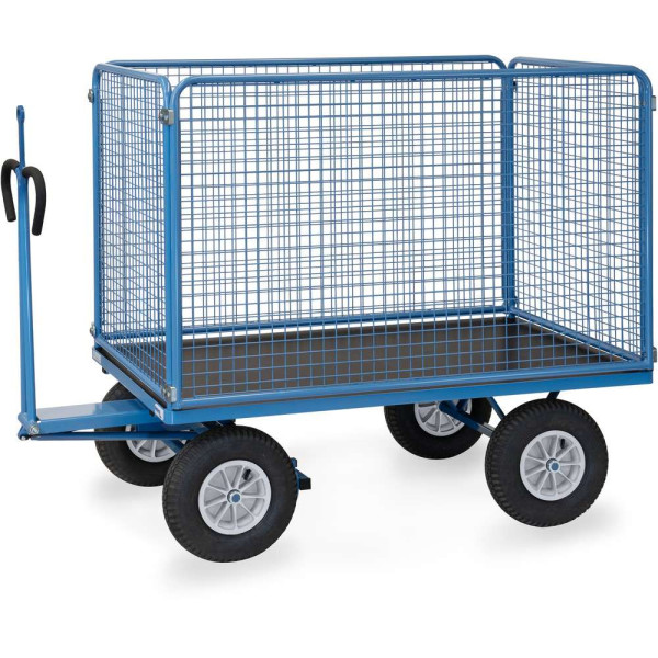 Fetra Handpritschenwagen mit Zugöse, Ladefläche 1.535 x 895 mm, Gesamttragkraft: 1000 kg, Bereifung: Luft, Gesamthöhe: 1490 mm, 6445LZ