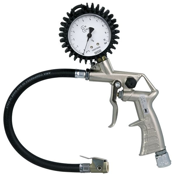 SW-Stahl Druckluft-Reifenfüller, 0-10 bar, mit flexiblem Schlauch 400 mm, 25032L