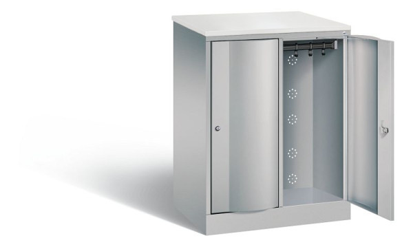 C+P Garderobenschrank Resisto, H1077xB772xT540mm, Farbe: Weißaluminium, 8271-272 S10088