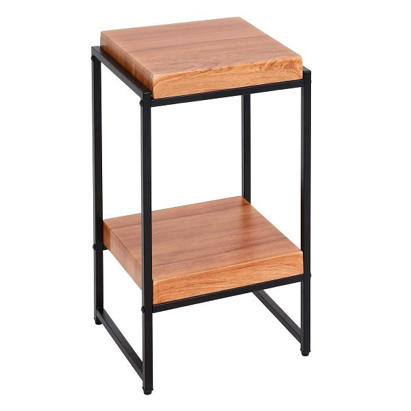 Mendler Blumentisch HWC-K71, Blumenregal Beistelltisch Pflanzregal, MDF Metall, naturfarben, 61cm, 96840