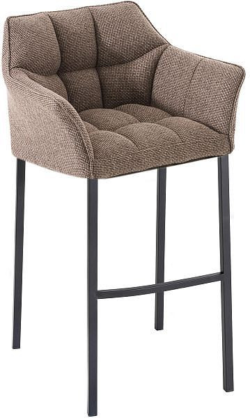 CLP Barhocker Damaso B Stoff mit 4-Fuß Gestell, terrabraun, 101681399
