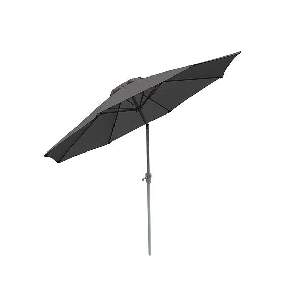 Mendler Sonnenschirm N19, Gartenschirm, Ø 3m neigbar Polyester/Alu 5kg, anthrazit, 65355