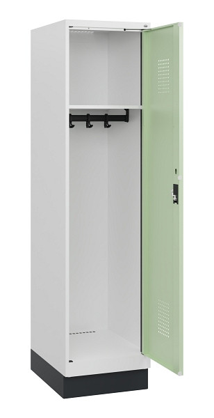 C+P Spind Evolo PLUS, Sockel, 1 Abteil, 1630x400x500mm, 9016/6019, Zylinderschloss, 0490205-12 S10046