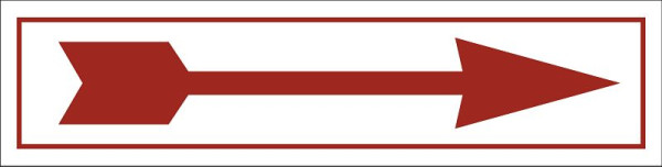 Moedel Richtungspfeile rot/weiß, Folie, ca. 48x12 mm/Pfeil, VE: 15 Pfeile/Bogen, 52405