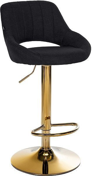 CLP Barhocker Milet Stoff gold, schwarz, 327401, 4255716376987