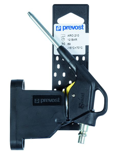 Prevost prevo S1 Blaspistole mit Wandhalterung Bg Fix+Ps1, Düse: MTL OSHA metall, schwarz, FABG 06MTLHP