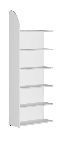Kerkmann Regalfeld DANTE 2250 x 800 mm mit Rückwand, 6 Böden, weiß, 50973610