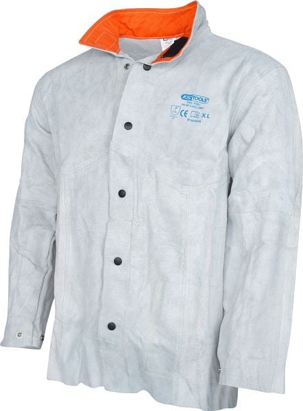 KS Tools Schweißerjacke, XL, Farbe: grau, 985.7001, 4042146544884