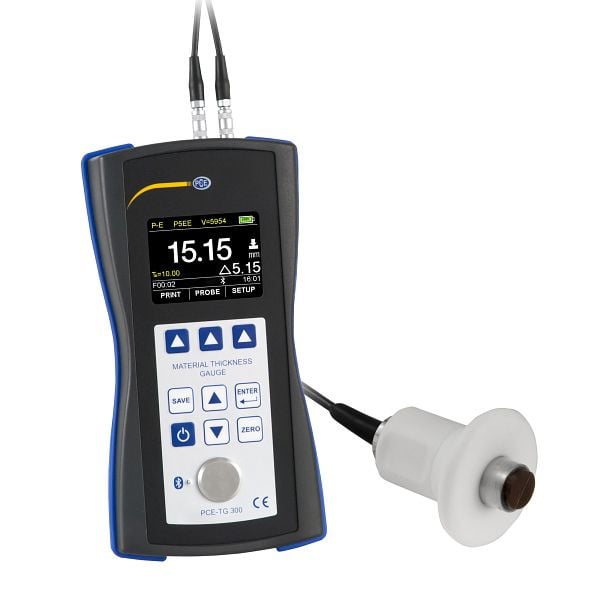 PCE Instruments Materialdickenmessgerät, Speicherkapazität 10000 Werte, Sensor PCE-TG-HT5 Ø 12mm, PCE-TG 300-HT5