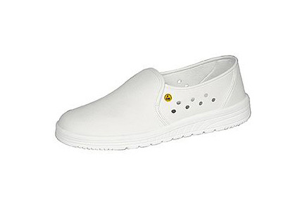 ABEBA ESD-Berufsschuhe air cushion Slipper weiß ESD, O1, Ristbereich mit Gummizug, Mikrofaser, 32370-42