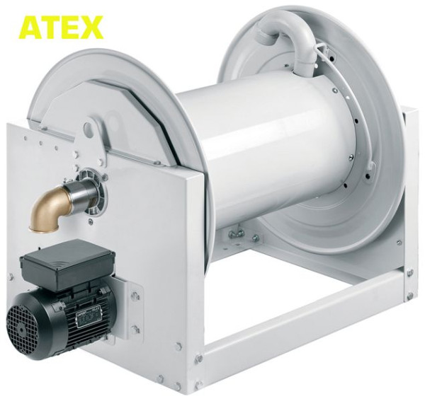 Ebinger Schlauchaufroller SM 700-230 ATEX, Elektromotor 230V DC + Zahnradübersetzung, bis 70bar, Max. 45m - 63mm AD/ 80m - 50mm AD, 6.310.230.690