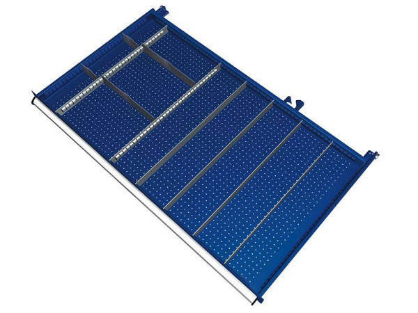 KLW Einteilungsmaterialsatz für Schubladen Fachhöhe 200 bis 400 mm in SKB - Schrank, Schrankgröße 1201 x 750 mm B x T, B04, SKB-B04-165