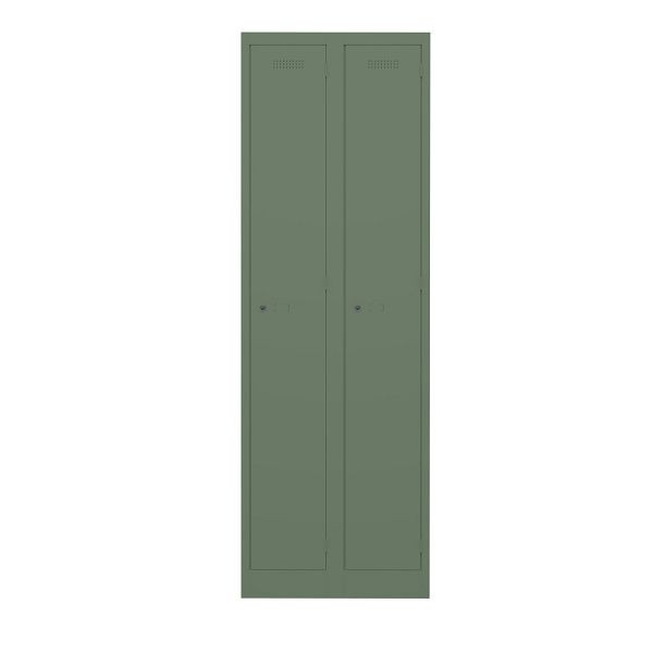 Bisley Garderobenschrank Primary Locker, 2 Abteile, 623 olivgrün, PL3050D1623