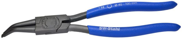 SW-Stahl Sicherungsringzange, gebogen, 220 mm, 41310L, 4033592057486