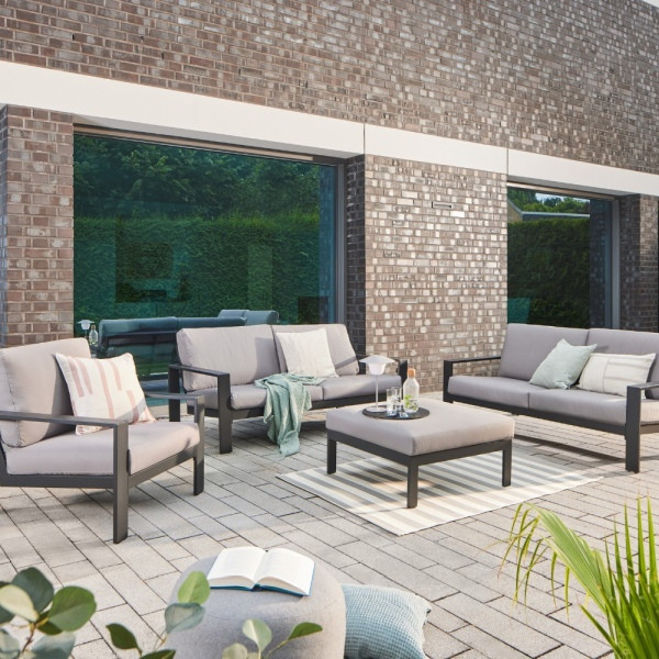HOME DELUXE Gartenlounge Aluminium RIO Sitzgruppe XS, 31855