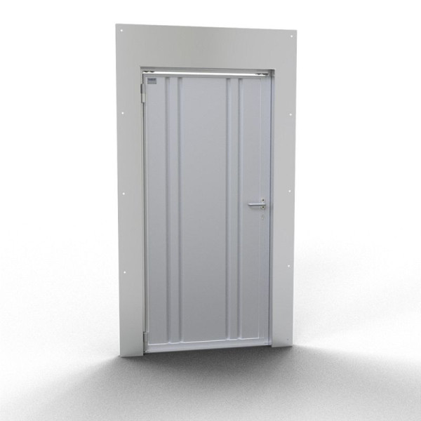 STEIN HGS Bauschutztür aus Aluminium, aluminiumfarben, Aluminium, 80486.0001