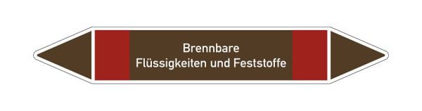 Moedel Fließrichtungspfeil Gruppe 8 - Brennbare Flüssigkeiten und Fest., Folie, 157x26 mm, 56494