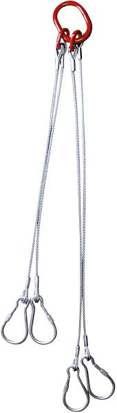 ultraMEDIC ultraCABLE, Transportgehänge aus Edelstahl für Schleifkorb, inkl. Karabinerhaken (4 Stück), SAN-0099