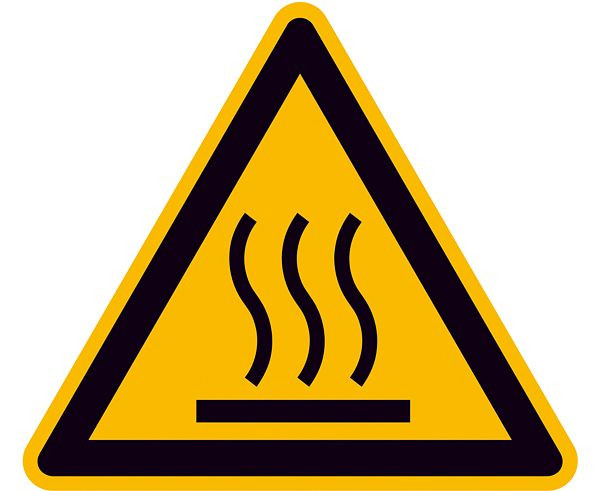 SafetyMarking Warnschild, Warnung vor heißer Oberfläche, Länge 5 cm, Aluminium, 11.0370
