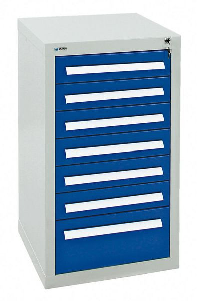 stumpf Schubladenschrank Serie T-100/35-1, RAL 7035/5010, 7 Schubladen (6x100, 1x200mm), 8151274